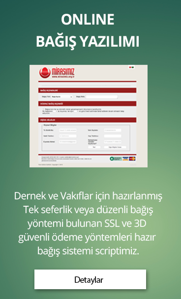 Dernek Yazılımı, Dernek sistemi , Dernek sitesi , Online Bağış sistemi